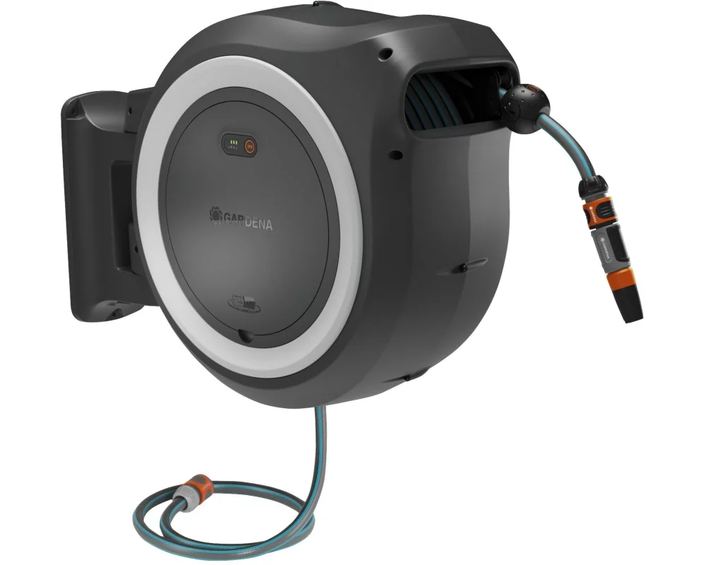 GARDENA Wand-Schlauchbox Akku PowerRoll XL 18 V P4A Solo 35 m