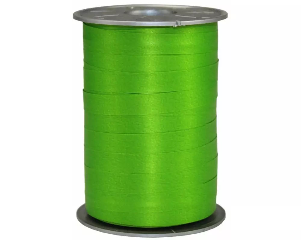 Pattberg Kräuselband Opak Matt 1 cm x 200 m, Apfelgrün