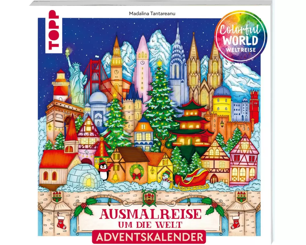 Frechverlag Adventskalender-Buch Colorful Christmas