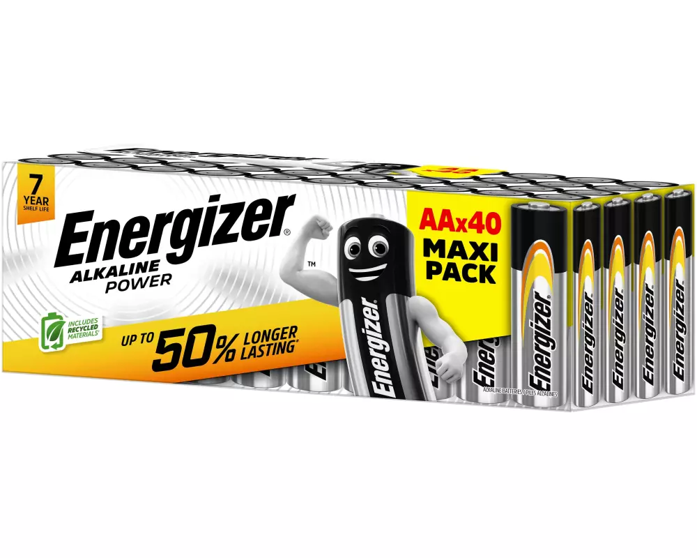 Energizer Batterie Alkaline Power AA , 40 Stück