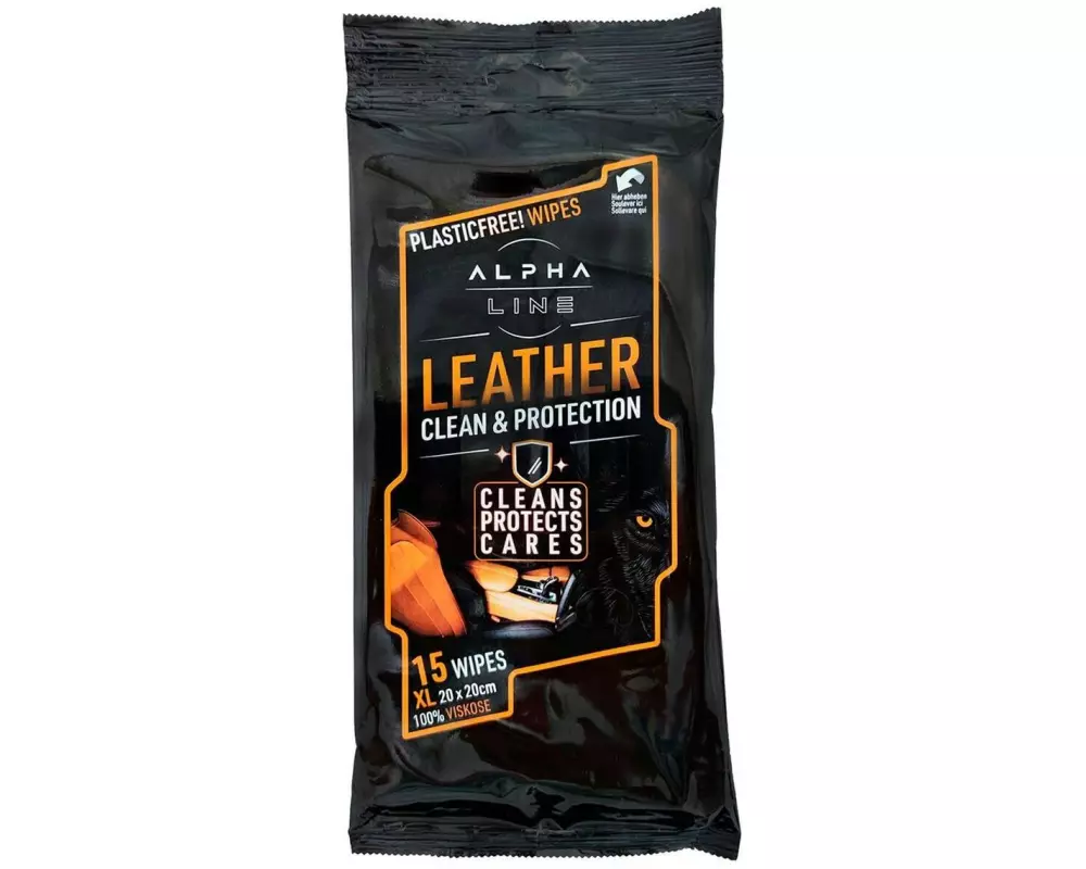 Alpha Line Leather Clean Wipes, Pack à 15 Stück 15 Stück