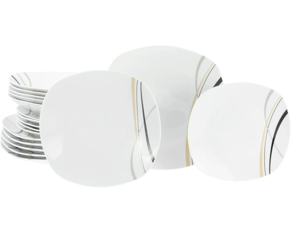 creaTable Teller-Set Grau/Weiss