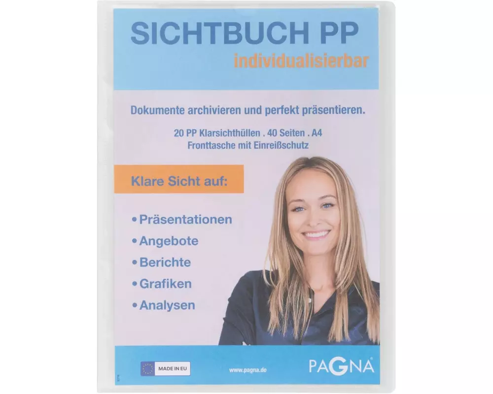 Pagna Sichtbuch mit Fronttasche, Office A4 Transparent