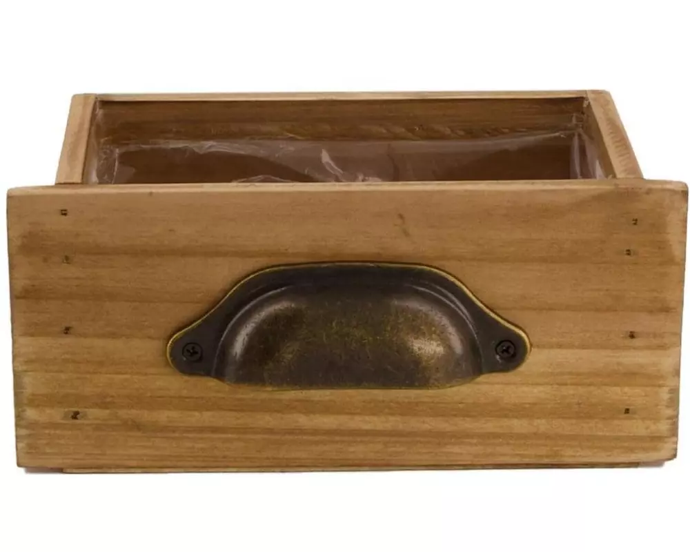 CHALET Aufbewahrungskiste mit Einsatz 18 x 9 x 8 cm, Braun