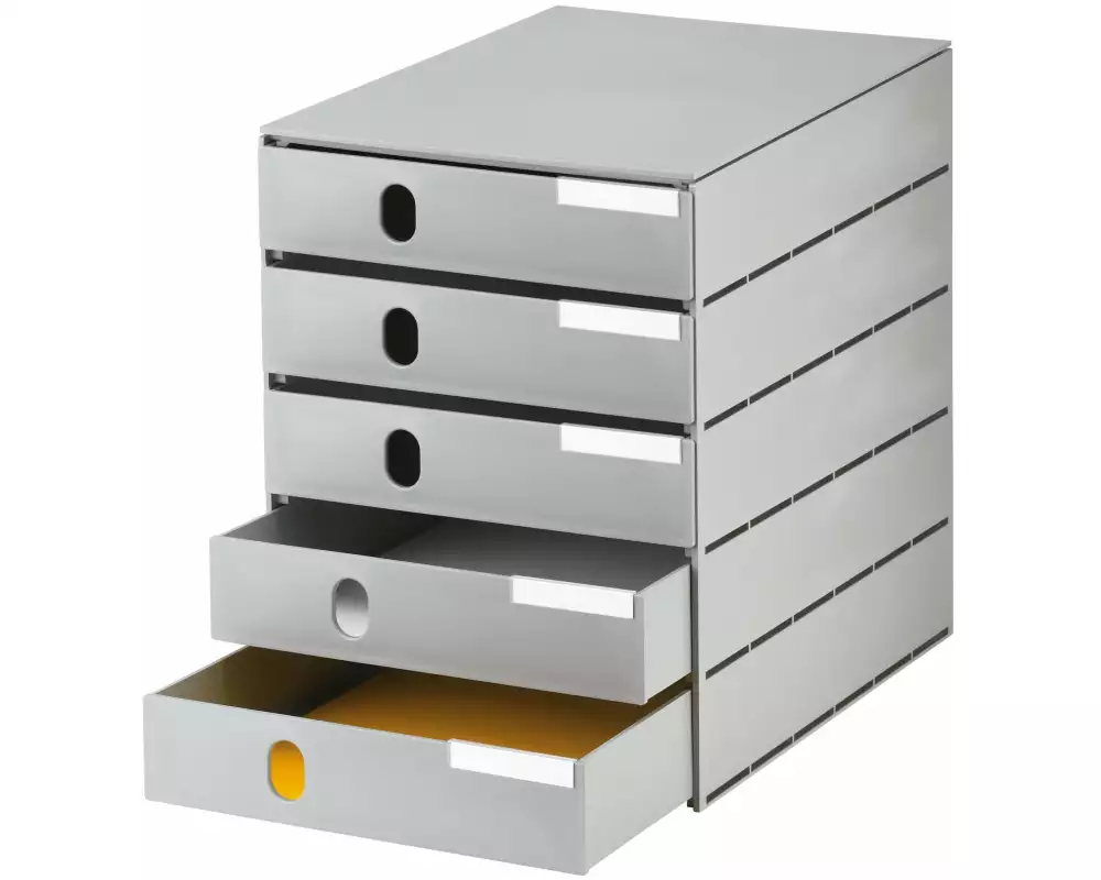 Styro Schubladenbox Styroval-Pro Öko 5 Schubladen, Grau