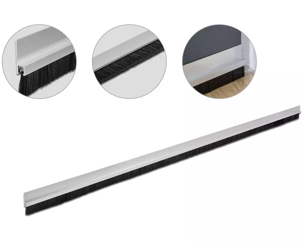 Delock Türdichtschiene Alu-Profil Gerade, 1 m x 20 mm