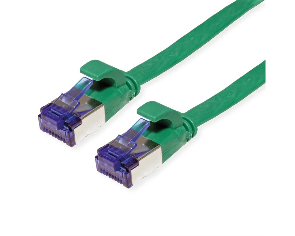 VALUE Patchkabel Cat.6A (Class EA) FTP, extra-flach, grün, 0,5 m