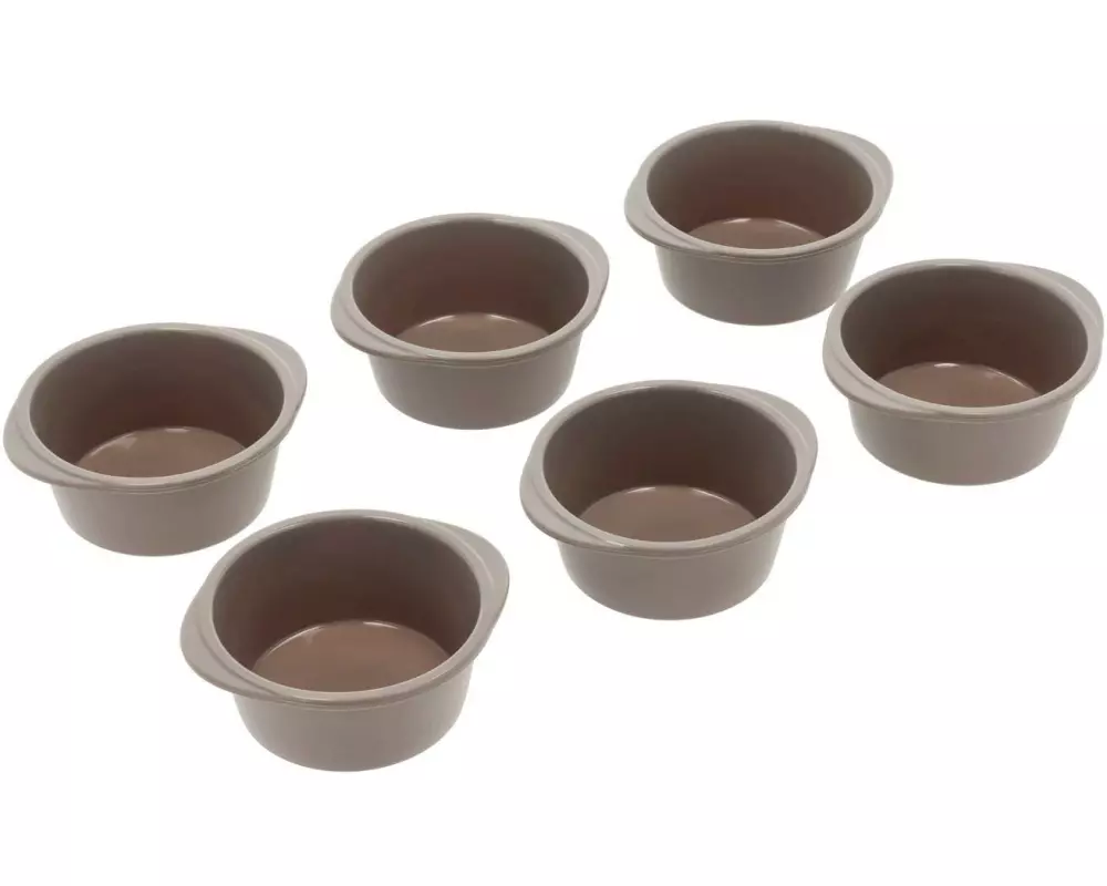Blomsterberg Muffin Backform Swirl, Silikon, Latte, für 6 Muffins