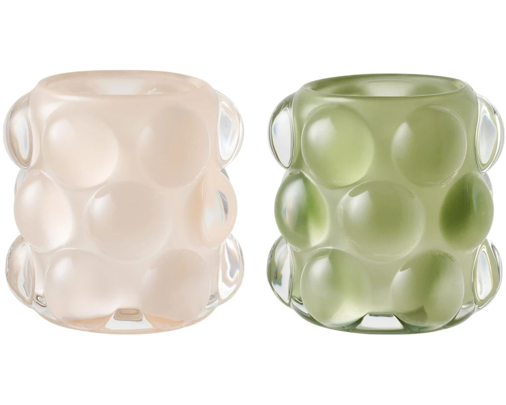 House Nordic Kerzenhalter 2er Set, Beige-Grün