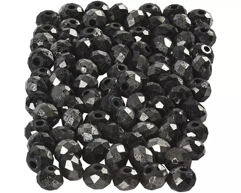 Creativ Company Glasschliffperlen 3 mm x 4 mm Schwarz