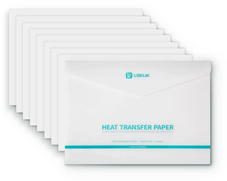 LOKLIK Transferpapierbogen A4, 8 Stück, Weiss