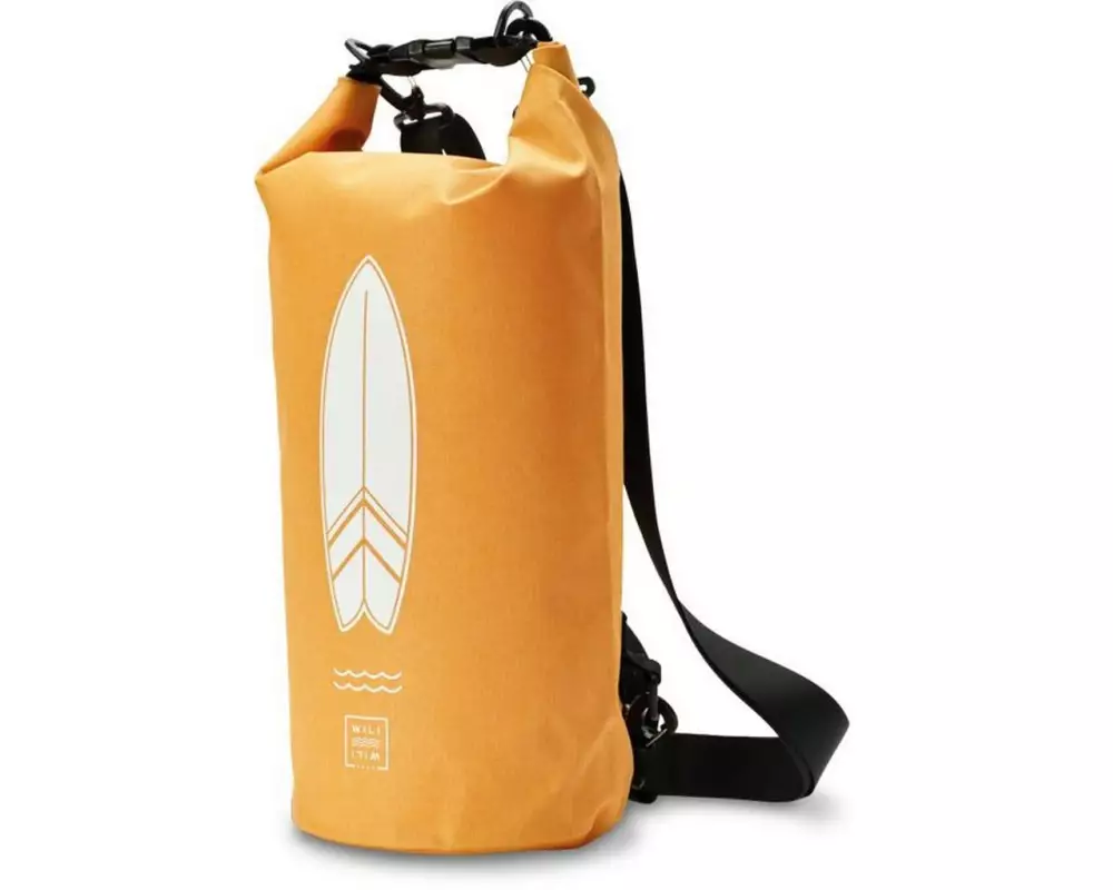Wili Wili Tree Dry Bag Surfer Sunset Yellow, 15 l