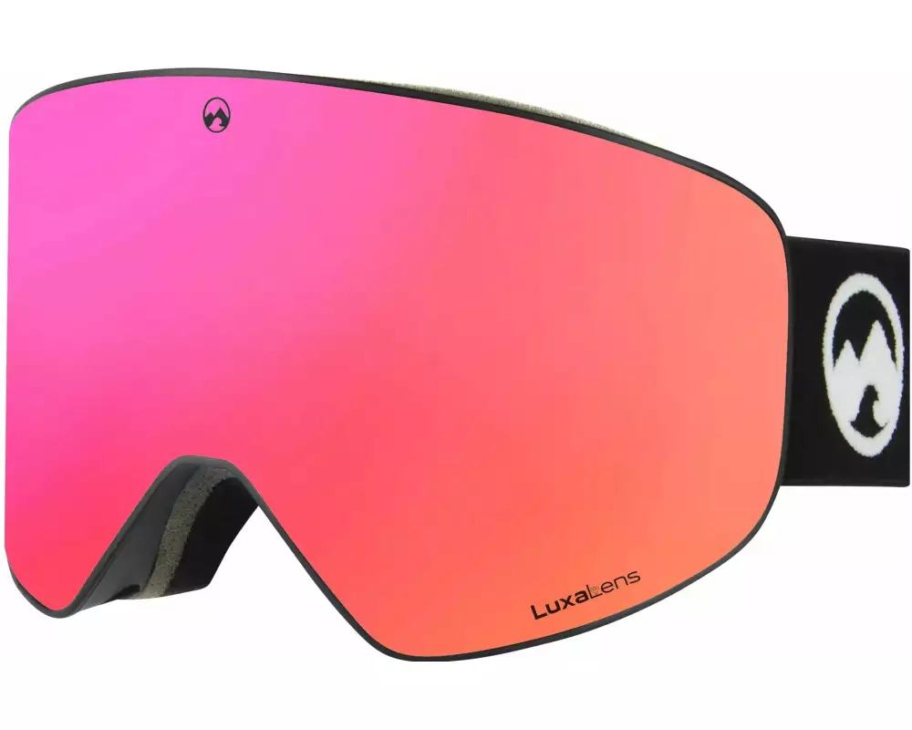 MowMow Skibrille Goggle Stealth - Red / Black strap