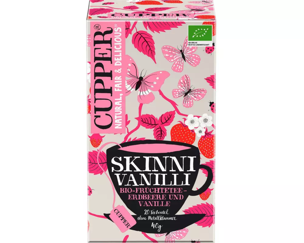 Cupper Teebeutel Bio Skinni Vanilli Früchtetee 20 Stück