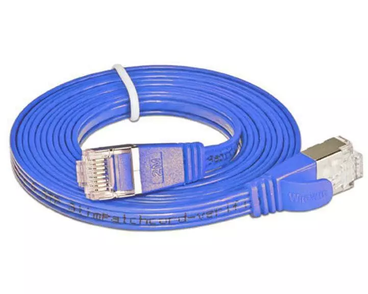 SLIM Slimpatchkabel RJ-45 - RJ-45, Cat 6, STP, 20 m, Blau