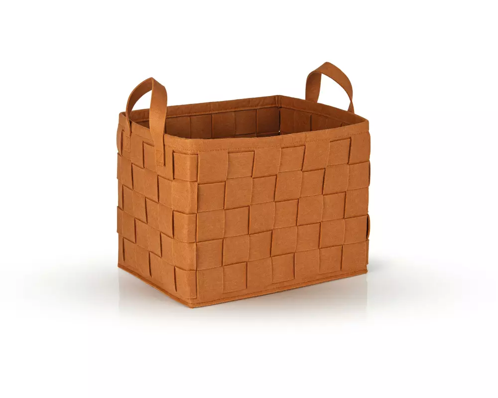 N8Werk Aufbewahrungskorb Filz 40 cm Rostbraun
