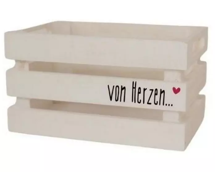 Schneider Korbwaren Mini Holzharass Weiss