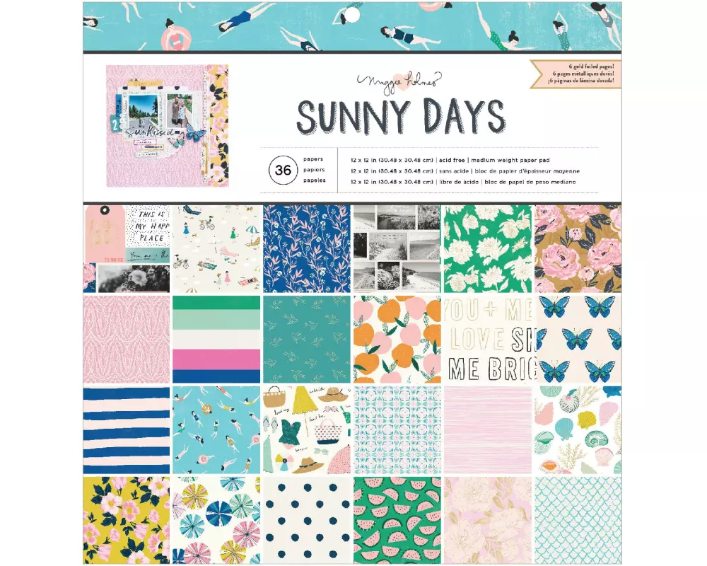 American Crafts Designpapier Sunny Days 48 Blatt