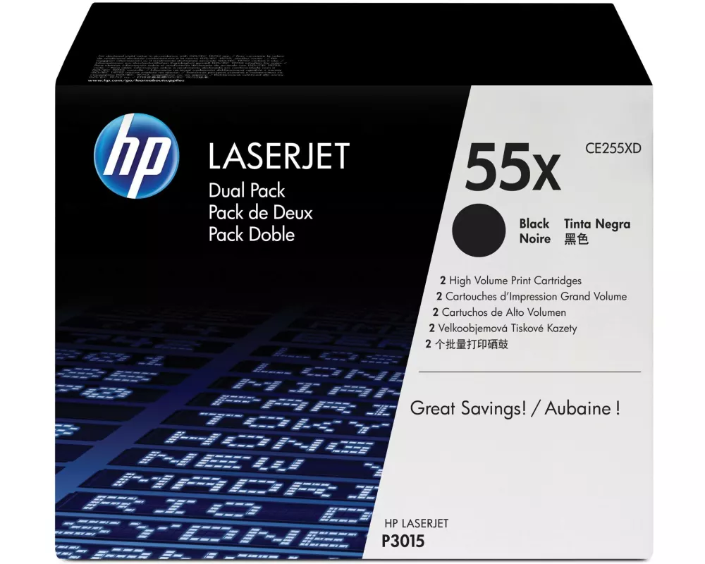 HP Toner Nr. 55X (CE255XD) Black (2er-Pack)