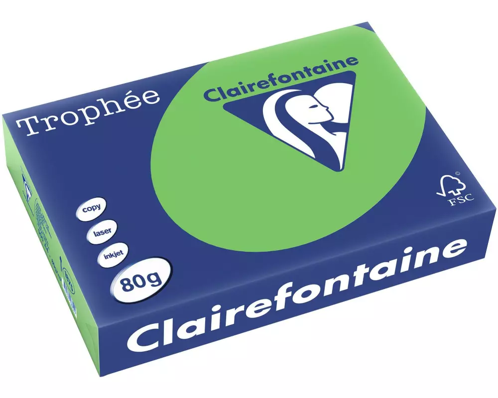 Clairefontaine Kopierpapier Trophée A4, 80 g/m², Limonengrün, 500 Blatt