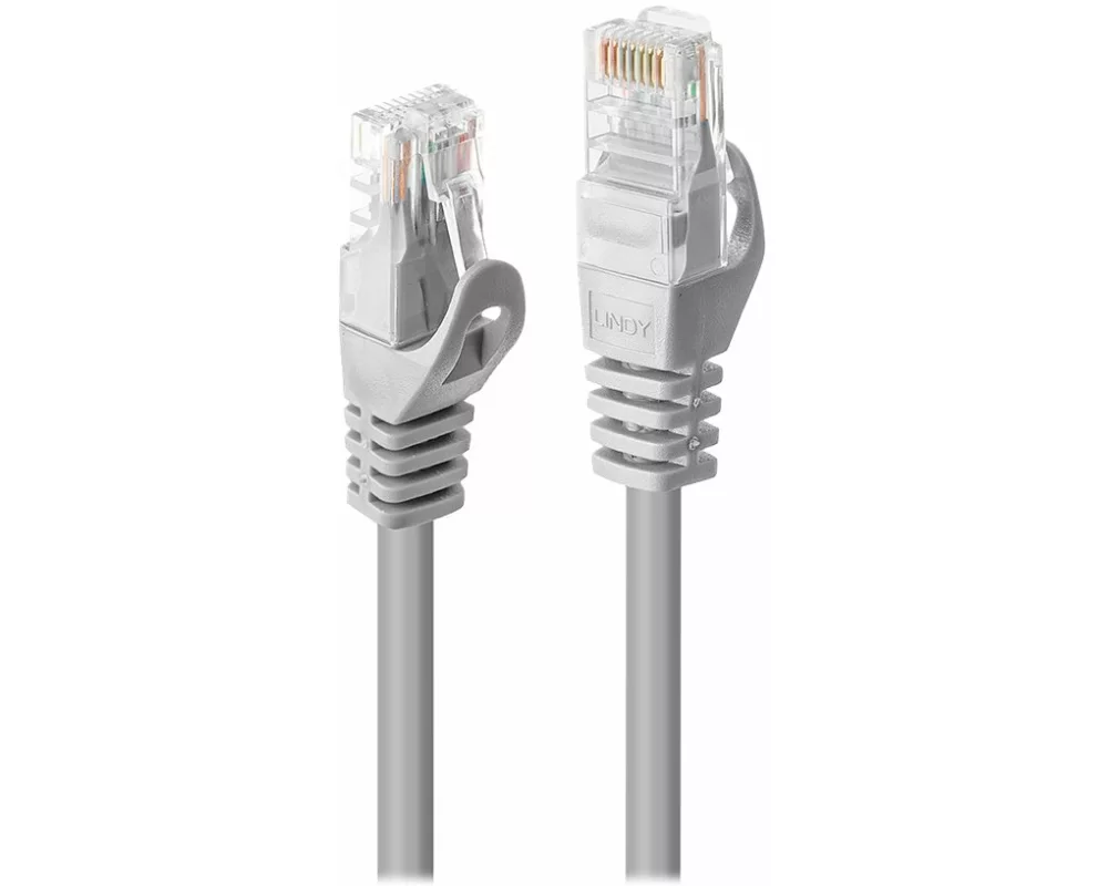 LINDY 0,5m Cat.5e U/UTP Patch Cable Colour: grey, Low Cost Version