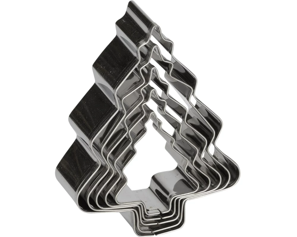 Patisse Patisse Guetzli-Ausstecher Tannen Edelstahl 5er-Set