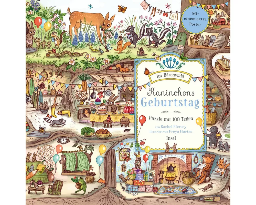 Im Bärenwald. Kaninchens Geburtstag. Puzzle mit 100 Teilen für Kinder ab 4 Jahre