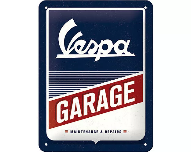 Blechschild. Vespa / Garage