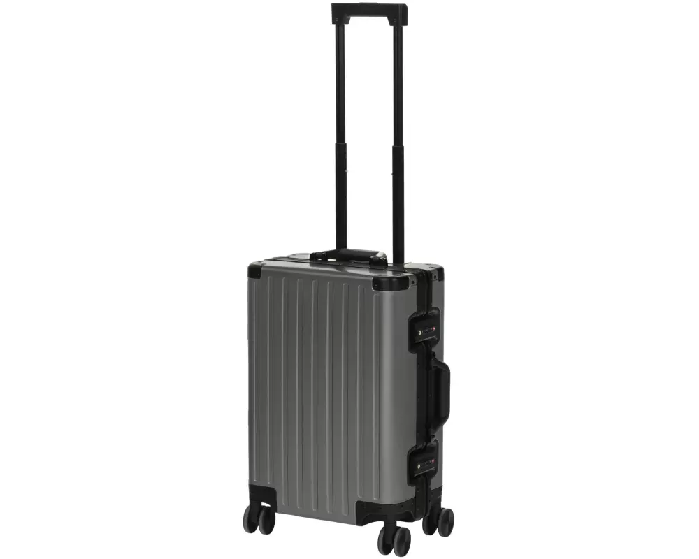 KOOR Reisekoffer Aluminium 37 L, Grau/Grün