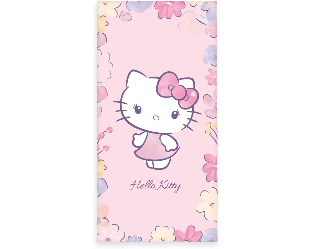 Herding Hello Kitty Badetuch 75 x 150 cm, Mehrfarbig/Rosé