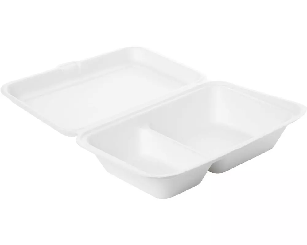 BioPak Menübox 2-Teilung 770 ml, 50 Stück