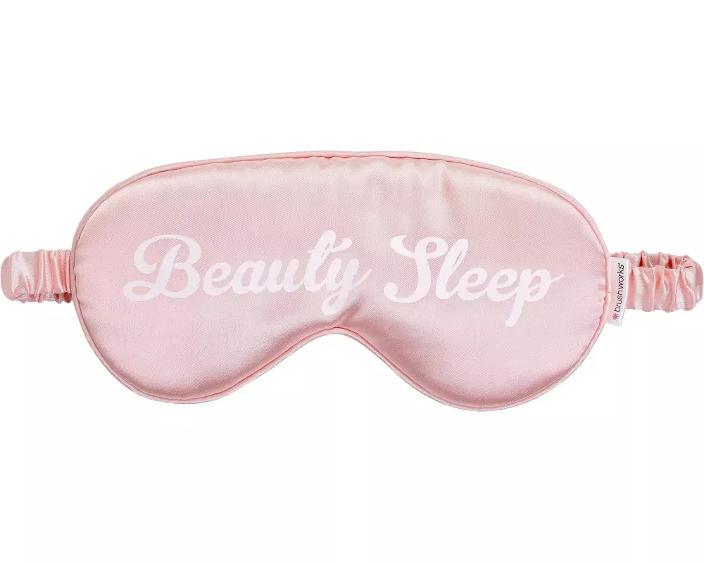 Brushworks Sleep Mask 3D Eyelash Protector Satin Pink