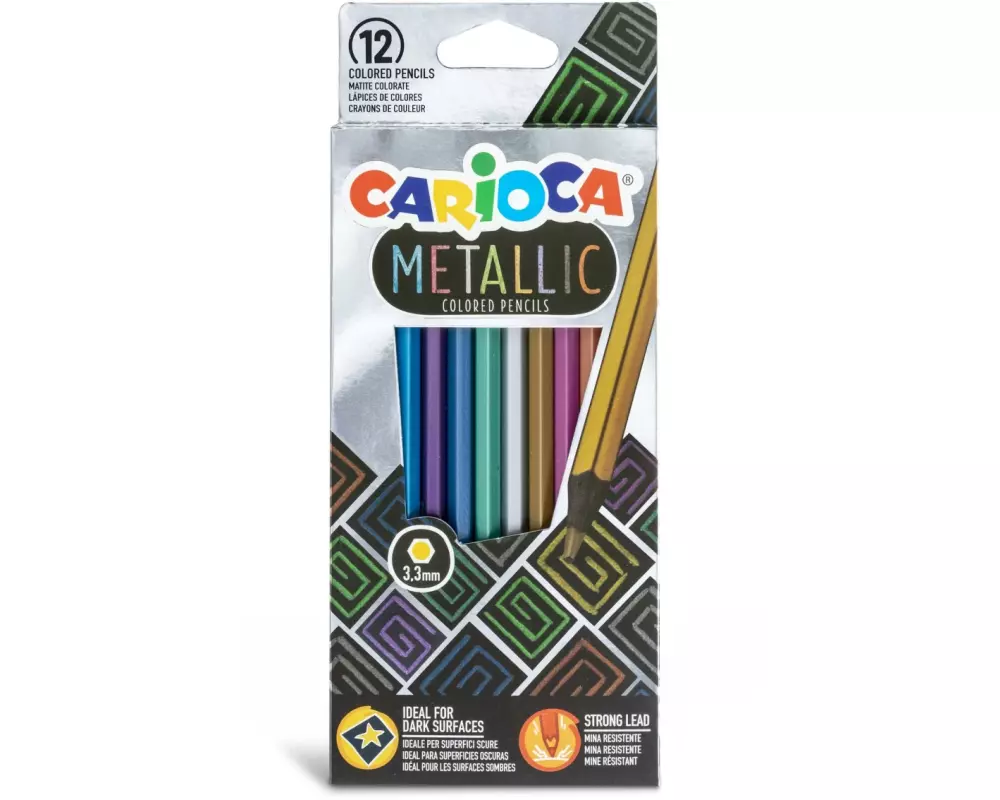 Carioca Farbstifte Metallic 12 Stück, Mehrfarbig