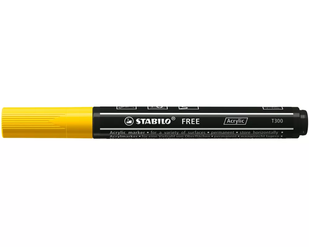 STABILO Acrylmarker Free Acrylic T300 Gelb