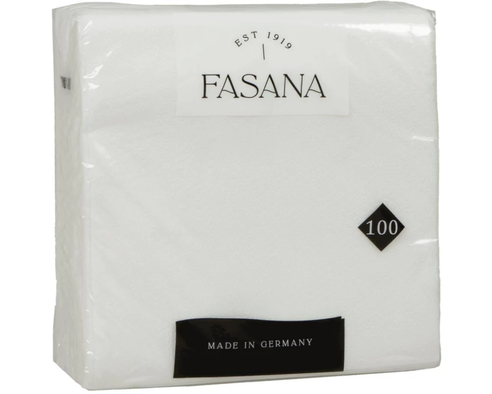 ELCO Papierservietten 33 cm x 33 cm, 100 Stück, Weiss