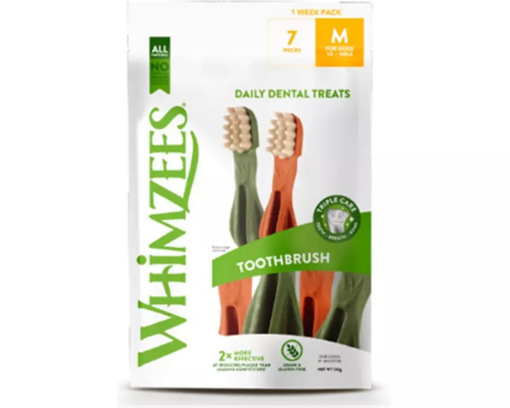 Whimzees Kausnack Zahnbürste M, 7 Stück