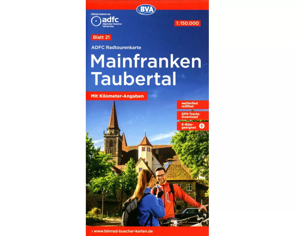 BVA ADFC Radtourenkarte Mainfranken Taubertal 1:150.000