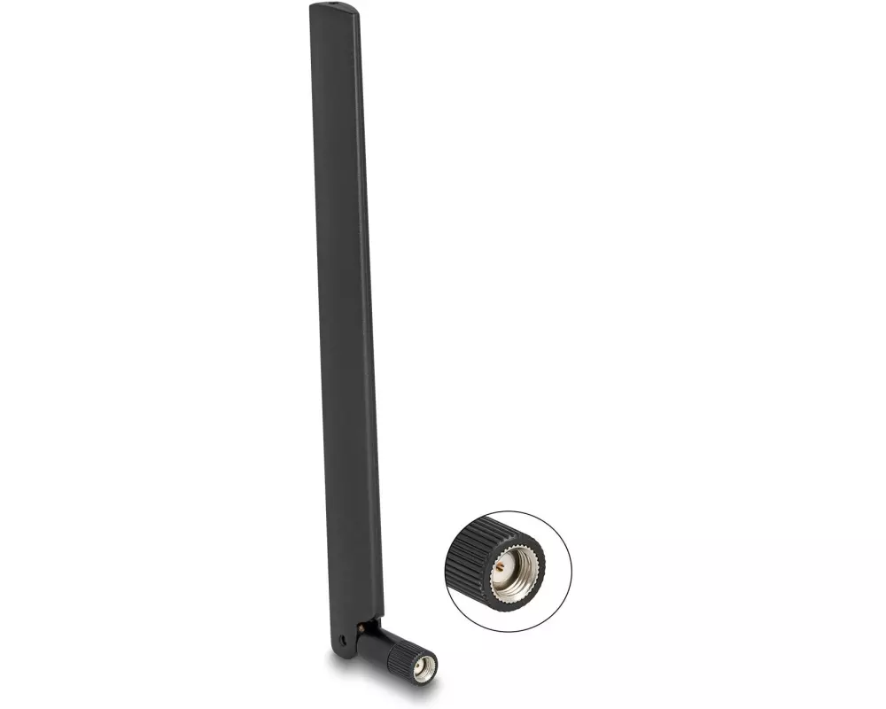 Delock WLAN-Antenne WiFi 6 RP-SMA 3 - 6 dBi RP-SMA 6 dBi Rundstrahl
