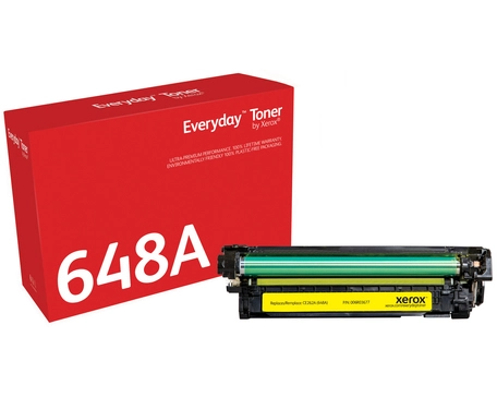 Everyday Yellow Toner by compatible with HP 648A (CE262A), Standard capacity. Colour toner page yield: 11000 pages, Black toner page yield: 11000 pages, Printing colours: Yellow, Quantity per pack: 1 pc(s)
