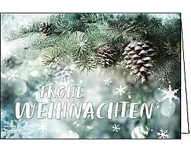 Doppelkarte. Frohe Weihnachten (Zapfen)