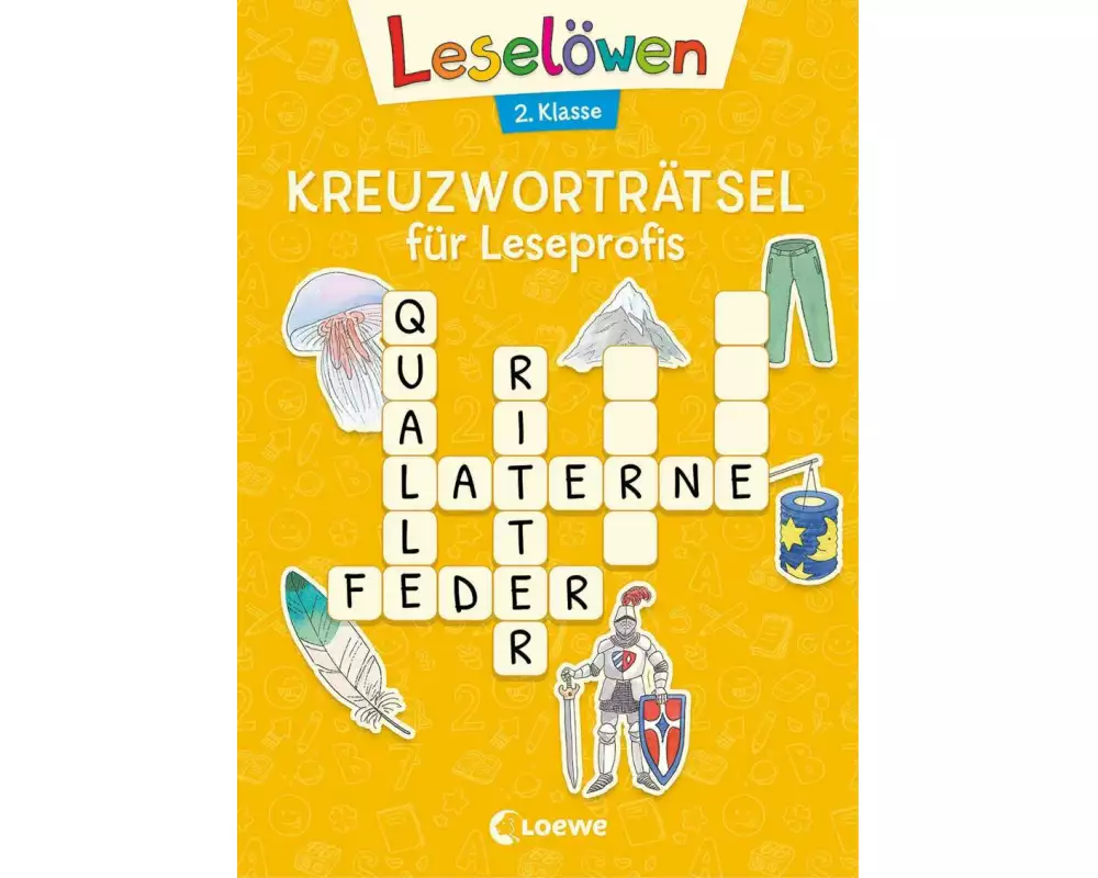 Leselöwen Kreuzworträtsel für Leseprofis - 2. Klasse (Sonnengelb)