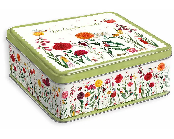 Gebäckdose. Blumenparadies