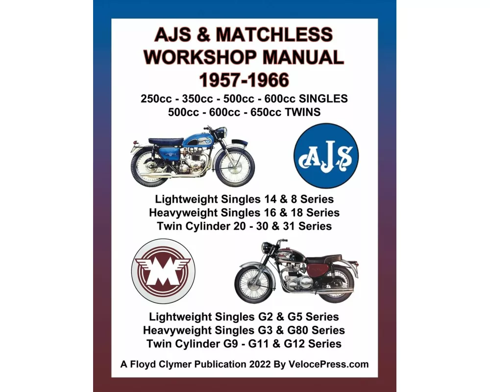 Ajs & Matchless 1957-1966 Workshop Manual All Models - Singles & Twins