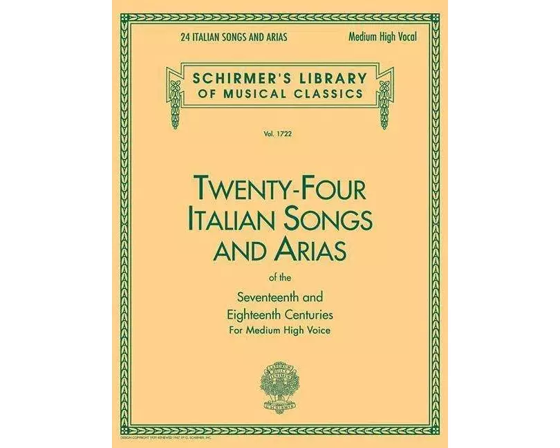 24 Italian Songs & Arias - Medium High Voice