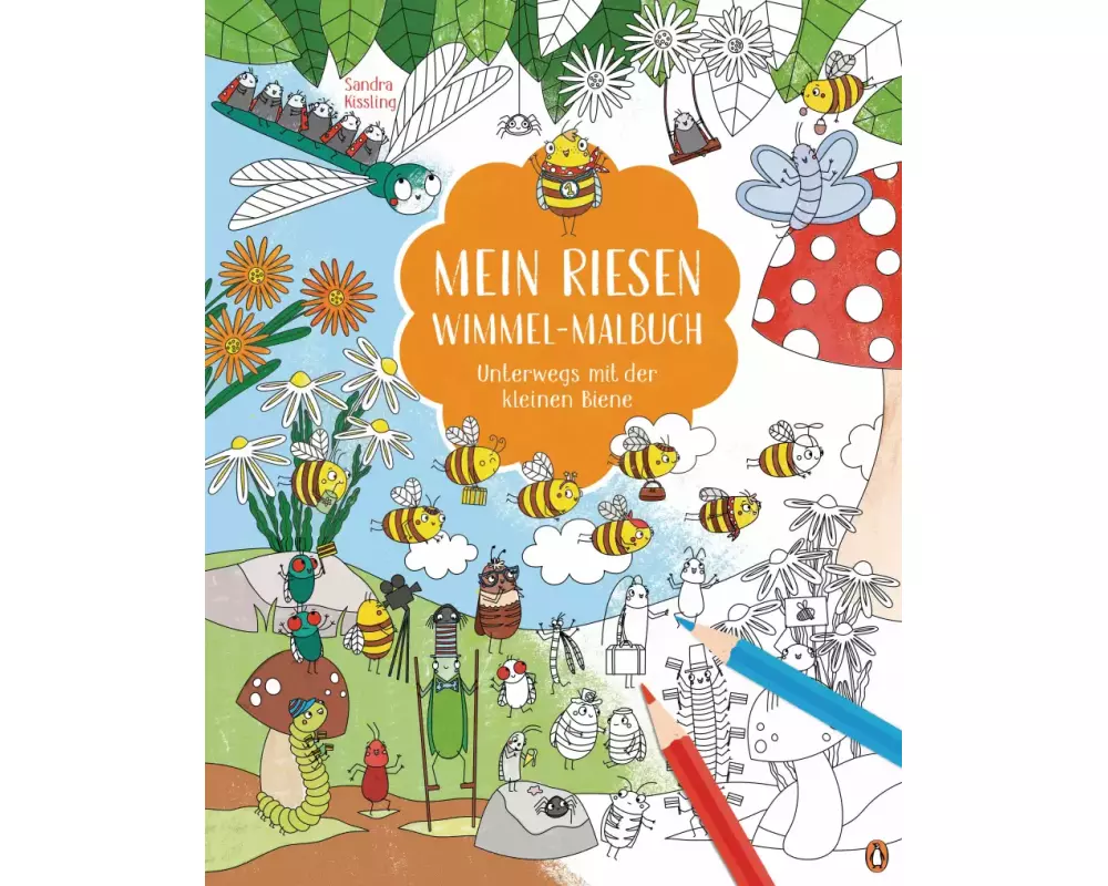 Mein Riesen-Wimmel-Malbuch - Unterwegs mit der kleinen Biene