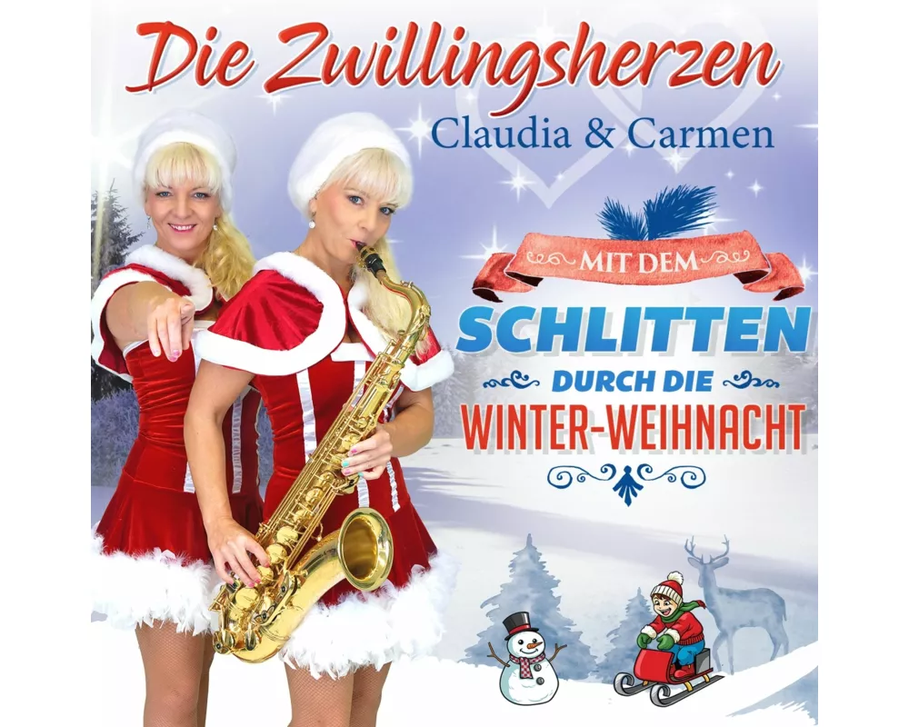 Mit dem Schlitten durch die Winter-Weihnacht