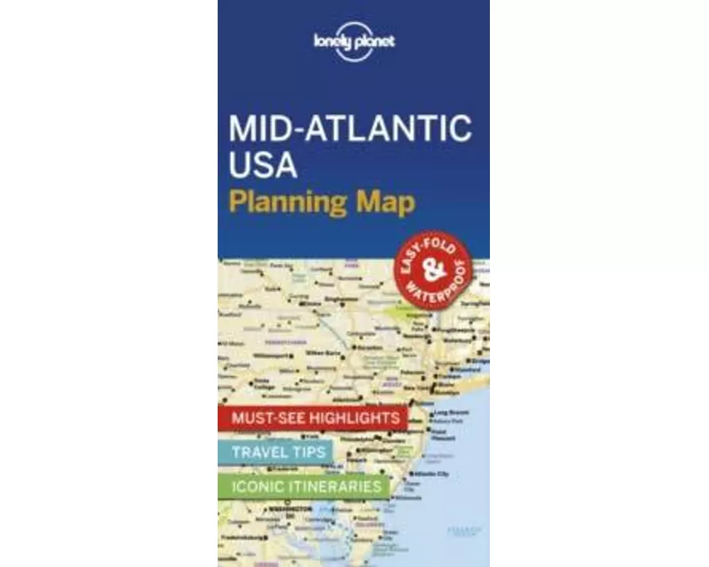 Lonely Planet Mid-Atlantic USA Planning Map
