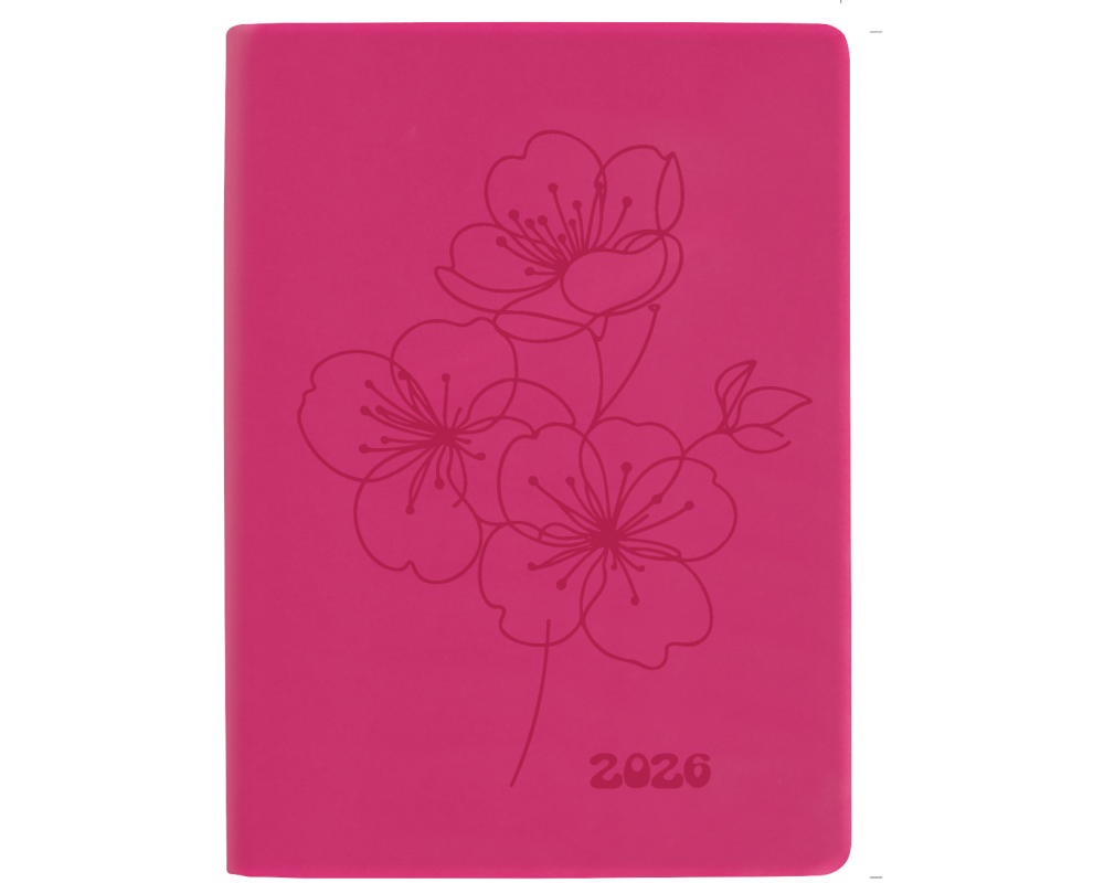BIELLA Taschenagenda Memento 2026 825715400026U 1W/2S pink ML 10.1x14.2cm