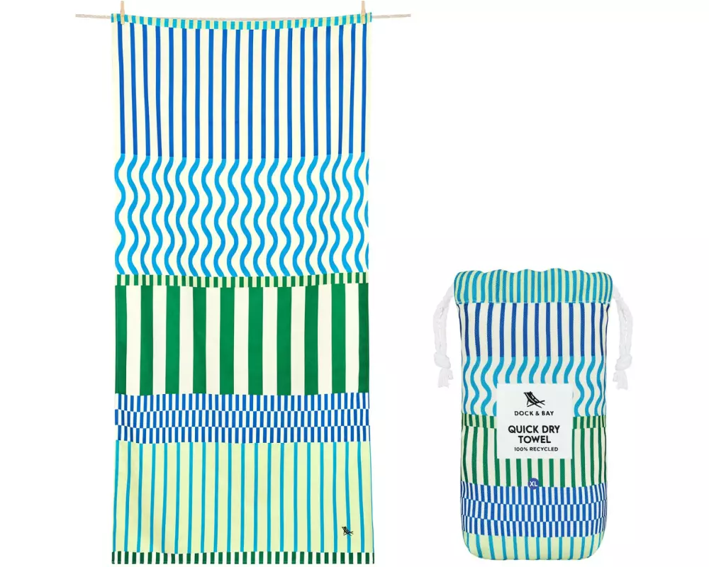 Dock & Bay Strandtuch Blueberry Spritz 200 cm x 90 cm, Blau