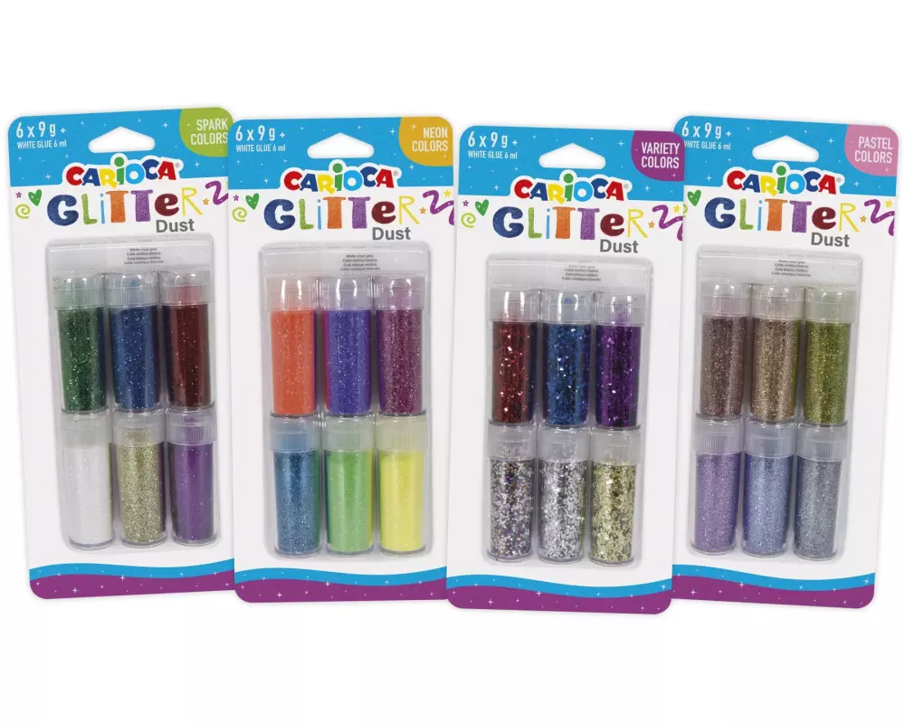 Carioca Glitzerset 8 Stück, Mehrfarbig